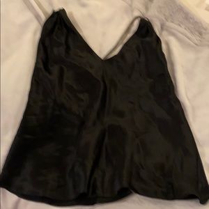 Black silk cami
